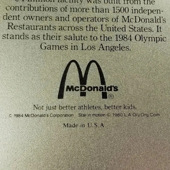 McDonald's 1984 L.A. Olympics Games of the XXIII Olympiad Gymnastic VTG Tin Tray - Picture 6 of 7